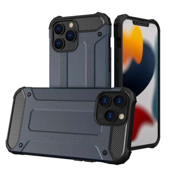 Hybrid Armor-fodral för iPhone 14 Pro pansarhybridskal blå