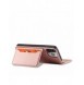 Magnetkortfodral för iPhone 14 flip cover plånboksställ rosa