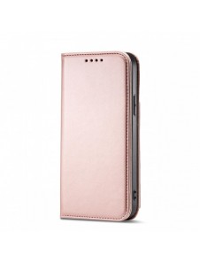 Magnetkortfodral för iPhone 14 flip cover plånboksställ rosa