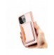Magnetkortfodral för iPhone 14 flip cover plånboksställ rosa
