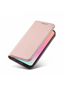 Magnetkortfodral för iPhone 14 flip cover plånboksställ rosa