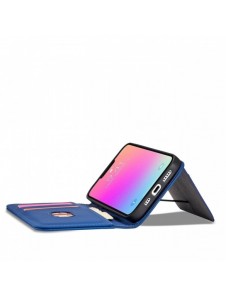 Magnetkortfodral för iPhone 14 Plus flip cover plånboksställ blå