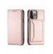 Magnetkortfodral för iPhone 14 Plus flip cover plånboksställ rosa