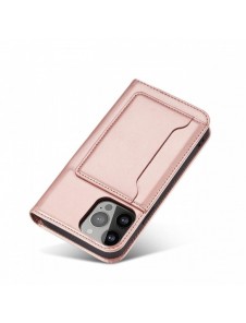 Magnetkortfodral för iPhone 14 Plus flip cover plånboksställ rosa