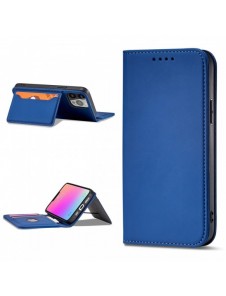 Magnetkortfodral för iPhone 14 Pro flip cover plånboksställ blå