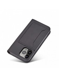 Magnet Kortfodral fodral för iPhone 14 Pro Max flip cover plånboksställ svart