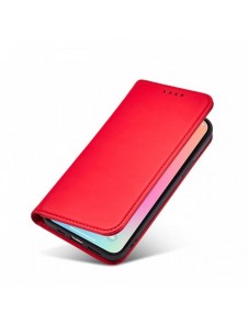 Magnetkortfodral för iPhone 14 Pro Max flip-fodral plånboksställ rött