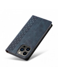 Magnet Strap Case Fodral för iPhone 14 Flip Wallet Mini Lanyard Stand Blå