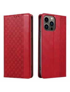 Magnet Strap Fodral för iPhone 14 Flip Wallet Mini Lanyard Stand rött