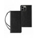 Magnet Strap Case Fodral för iPhone 14 Plus Flip Wallet Mini Lanyard Stand Svart