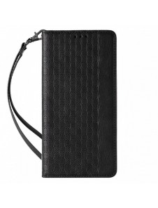 Magnet Strap Case Fodral för iPhone 14 Plus Flip Wallet Mini Lanyard Stand Svart
