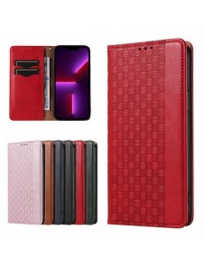 Magnet Strap Fodral iPhone 14 Plus Fodral med Flip Wallet Mini Lanyard Stand Röd
