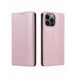 Magnet Strap Case Fodral för iPhone 14 Plus Flip Wallet Mini Lanyard Stand Rosa