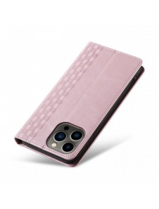 Magnet Strap Case Fodral för iPhone 14 Plus Flip Wallet Mini Lanyard Stand Rosa