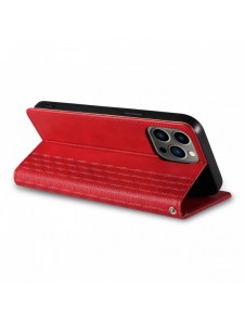 Magnet Strap Fodral iPhone 14 Pro Fodral med Flip Wallet Mini Lanyard Stand Röd