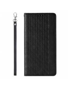 Magnet Strap Case Fodral för iPhone 14 Pro Max Flip Wallet Mini Lanyard Stand Svart