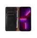 Magnet Strap Case Fodral för iPhone 14 Pro Max Flip Wallet Mini Lanyard Stand Svart