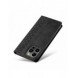 Magnet Strap Case Fodral för iPhone 14 Pro Max Flip Wallet Mini Lanyard Stand Svart