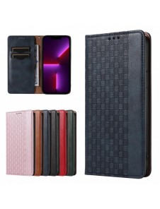 Magnet Strap Case Fodral för iPhone 14 Pro Max Flip Wallet Mini Lanyard Stand Blå