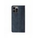 Magnet Strap Case Fodral för iPhone 14 Pro Max Flip Wallet Mini Lanyard Stand Blå