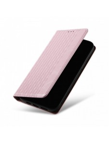 Magnet Strap Case Fodral För iPhone 14 Pro Max Flip Wallet Mini Lanyard Stand Rosa