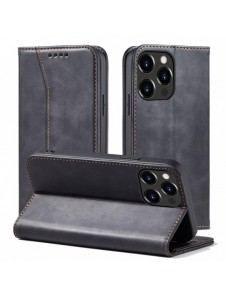 Magnet Fancy Case fodral för iPhone 14 flip cover plånboksställ svart