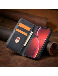 Magnet Fancy Case fodral för iPhone 14 flip cover plånboksställ svart