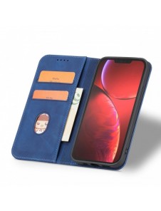 Magnet Fancy Case fodral för iPhone 14 flip cover plånboksställ blå