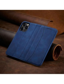 Magnet Fancy Case fodral för iPhone 14 flip cover plånboksställ blå