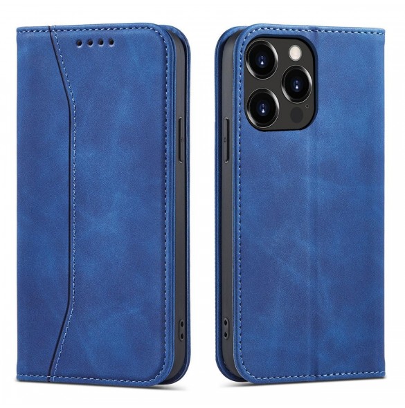 Magnet Fancy Case fodral för iPhone 14 Plus flip cover plånboksställ blå