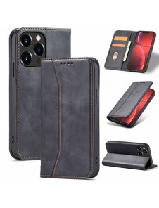 Magnet Fancy Case fodral för iPhone 14 Pro flip cover plånboksställ svart