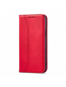 Magnet Fancy Case-fodral för iPhone 14 Pro flip cover plånboksställ rött