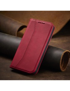 Magnet Fancy Case-fodral för iPhone 14 Pro flip cover plånboksställ rött