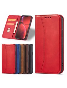 Magnet Fancy Case-fodral för iPhone 14 Pro flip cover plånboksställ rött