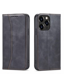 Magnet Fancy Case fodral för iPhone 14 Pro Max flip cover plånboksställ svart