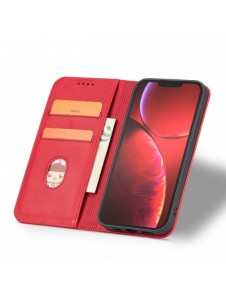 Magnet Fancy Case fodral för iPhone 14 Pro Max flip cover plånboksställ rött