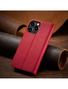 Magnet Fancy Case fodral för iPhone 14 Pro Max flip cover plånboksställ rött