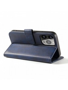 Magnetfodral elegant skalfodral med flik och stativfunktion för iPhone 14 Max blå