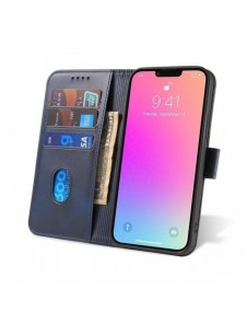Magnetfodral elegant skalfodral med flik och stativfunktion för iPhone 14 Max blå