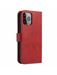 Magnetfodral elegant fodralskal med flik och stativfunktion för iPhone 14 Max röd