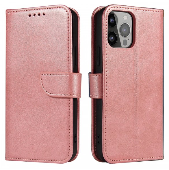 Magnetfodral elegant fodral skal flip-fodral med stativfunktion för iPhone 14 Pro rosa