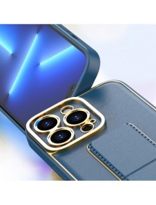 Nytt Kickstand-fodral för iPhone 13 Pro med blått stativ