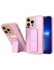 Nytt Kickstand-fodral för iPhone 13 Pro Max med stativ rosa