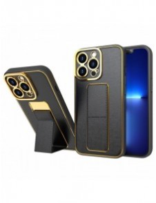 Nytt Kickstand-fodral för iPhone 13 Pro Max med ställ svart