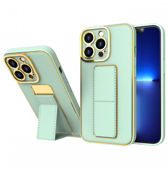 Nytt Kickstand-fodral till Samsung Galaxy A12 5G med grönt stativ