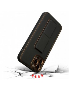Nytt Kickstand-fodral iPhone 12-fodral med ställ svart