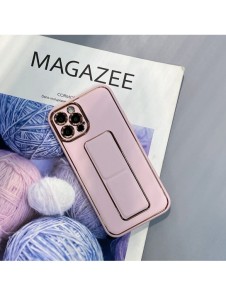 Nytt Kickstand-fodral för iPhone 12 Pro med rosa stativ