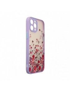 Designfodral för iPhone 12 Pro blommig lila