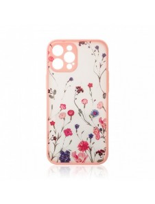 Designfodral för iPhone 12 Pro blomma rosa
