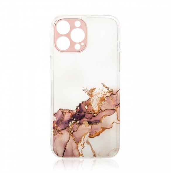 Marmorfodral till iPhone 12 Pro Gel Cover Marble Brown